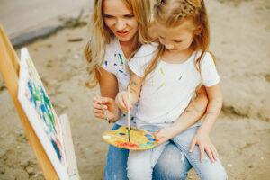 Painting a Beach Scene with Your Kids