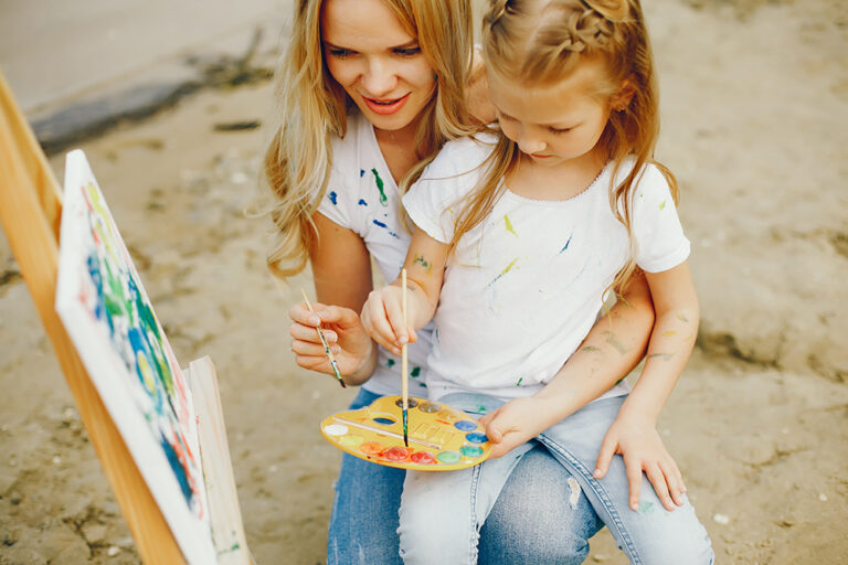 Easy Summer Crafts Painting a Beach Scene with Your Kids